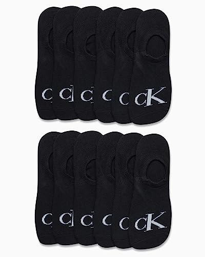 Calvin Klein Womens' Socks - Lightweight Performance No-Show Liners (12 Pack), Size 4-10, Black Assorted