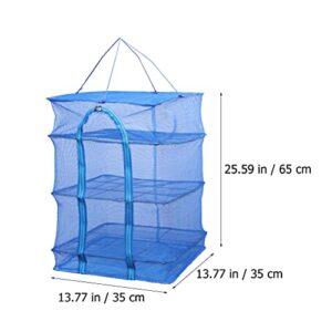 BESPORTBLE 2pcs Drying Net Dish Drying Rack Outdoor Tools Fruit Plants Drying Cage Food Dehydrator Rack Hanging Dry Net Foldable Drying Net Hanging Vegetables Drying Net Multi-Layer Net