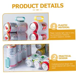 UPKOCH 3pcs Cans Organizer Food Storage Box Food Dispenser Beer Refrigerator Stackable Soda Can Holder Refrigerator Drink Rack Pantry Can Organizer Fridge Can Holder Soda Rack Soda Holder