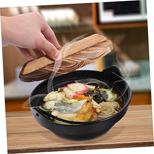 UPKOCH 1 Set Pot Outdoor Cookware Japanese Style Pot Iron Stock Pot Nabemono Hot Pot Hanging Stewpan for Hone Non-stick Pot Outdoor Saucepan Grey Korean Wood Non Stick Pan Cast Iron Pot