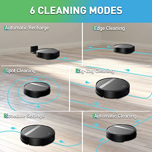 Robot Vacuum Mop Combo with WiFi/App/Alexa, Robot Vacuum Cleaner, Tangle-Free Suction, Robotic Vacuum Cleaner, Self-Charging, Slim, Quiet, Vacuum Robot Cleaner and Mop for Pet Hair/Carpet/Hard Floor