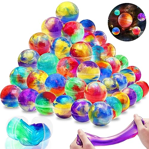 36 Pack Galaxy Ball Slime Party Favors for Kids,Stretchy Non-Sticky Crystal Slime for Boys Girls Gift,School Prize,Stress Relief