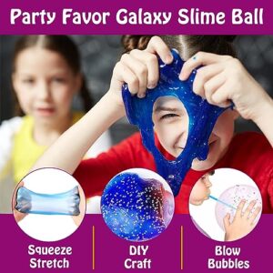 36 Pack Galaxy Ball Slime Party Favors for Kids,Stretchy Non-Sticky Crystal Slime for Boys Girls Gift,School Prize,Stress Relief