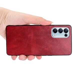 Phone Case for Oppo Reno5 5G, Case for Oppo Reno5 5G Cow-Like PU Leather Style Protector Cover, Non-Slip Shockproof Cover for Oppo Reno5 5G Case