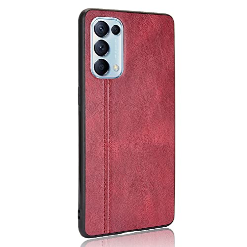 Phone Case for Oppo Reno5 5G, Case for Oppo Reno5 5G Cow-Like PU Leather Style Protector Cover, Non-Slip Shockproof Cover for Oppo Reno5 5G Case