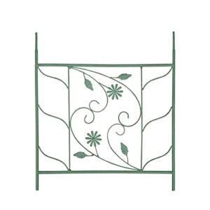 hzscl garden trellis for climbing plants outdoor, vintage, wrought iron, for ivy rose cucumber clematis flower vegetable stand, green, white, 51x50cm, 51x188cm (color : white, size : 51x50cm/20.1x19