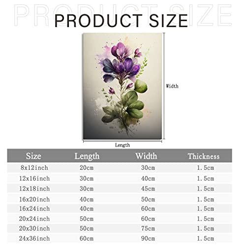 Canvas Wall Art Bathroom Decor Canvas Wall Art ，Very Good Alfalfa Flower Picture Artwork ​Wall Decoration 12x18 Frameless