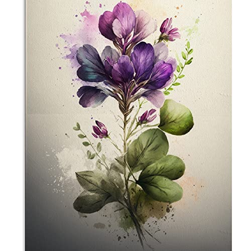 Canvas Wall Art Bathroom Decor Canvas Wall Art ，Very Good Alfalfa Flower Picture Artwork ​Wall Decoration 12x18 Frameless