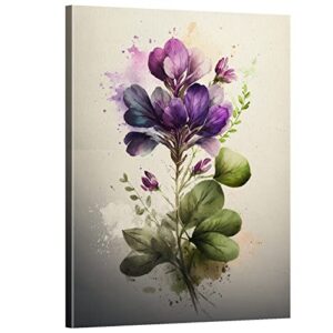 Canvas Wall Art Bathroom Decor Canvas Wall Art ，Very Good Alfalfa Flower Picture Artwork ​Wall Decoration 12x18 Frameless