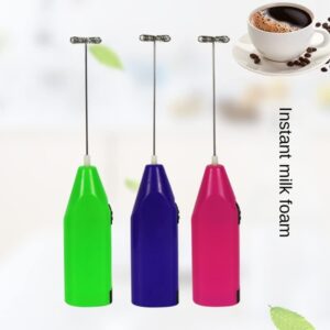 Powerful Mini Hand Mixer Milk Frother Hand Wand Blender Whisk for Coffee, Mini Foamer Perfect for Cappuccino, Frappe, Matcha, Hot Chocolate Coffee or Latte (Gray)