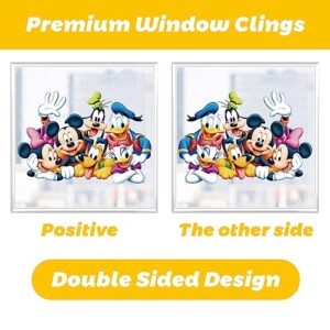 Gzkkkkx Cartoon Window Clings Decals,Party Removable Stickers for Glass Windows,Birthday Party Supplies Holiday Home Decorations (Mickey(8Sheets）), ZE073