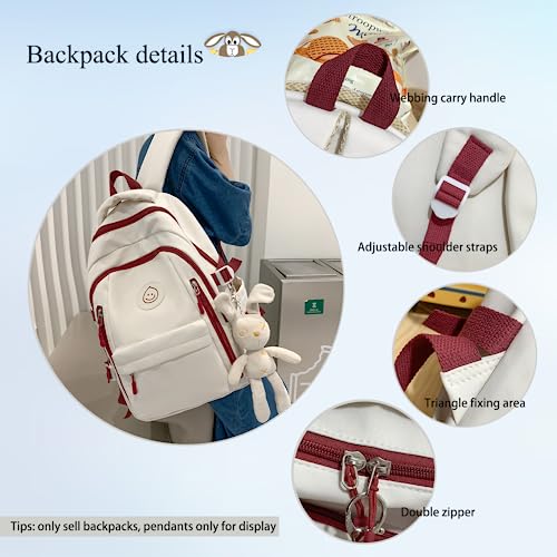 YJMKOI Black Backpacks for Girls and Boys,Classical Travel Backpack Set for Teens Boys Girls, 2PCS Aesthetic Bookbag