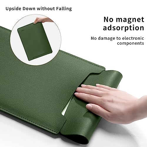 TAIKESEN Laptop Sleeve Case Computer Bag for New MacBook Air 15 A2941 Pro 16 inch 2023-2019 M2 A2780 M1 A2485 Pro/Max A2141/Pro Retina 15 A1398, 15-16 inch Notebook, PU Bag with Small Case, Green