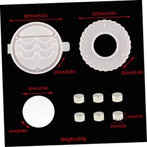 Beavorty 1 Set Eyelash Box Mold Round Silicone Molds Resin Molds Tray Round Mirror Tray Fake Eyelashes Box Resin False Eyelash Case Eyelashes Display Tray Resin Travel Disc Crystal White