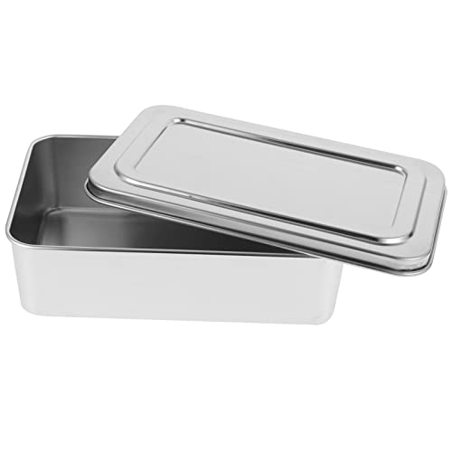 Luxshiny Pullman Loaf Pan with Lid Stainless Steel Non Stick Bread Loaf Pan with Lid Metal Cake Tin Toast Box Mold Kitchen Bakeware for Homemade Cakes Brownies Meatloaf