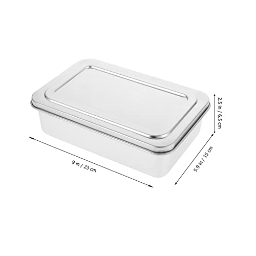 Luxshiny Pullman Loaf Pan with Lid Stainless Steel Non Stick Bread Loaf Pan with Lid Metal Cake Tin Toast Box Mold Kitchen Bakeware for Homemade Cakes Brownies Meatloaf