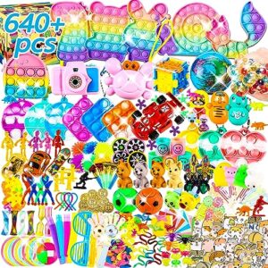 640pcs party favors for kids, fidget pack goodie bags bulk toys treasure box for boys and girls, birthday party stocking stuffers, pinata filler stuffers toys for classroom carnival prizes gifts