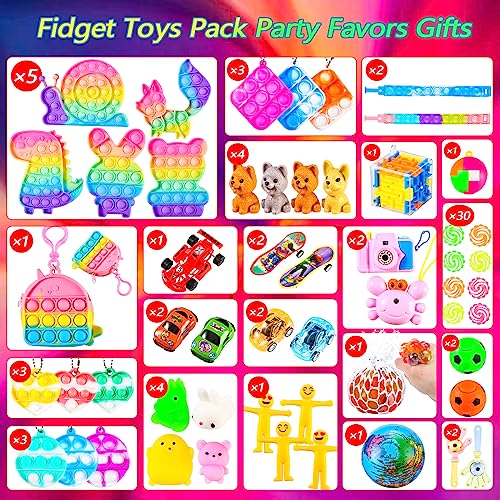 640Pcs Party Favors for Kids, Fidget Pack Goodie Bags Bulk Toys Treasure Box for Boys and Girls, Birthday Party Stocking Stuffers, Pinata Filler Stuffers Toys for Classroom Carnival Prizes Gifts