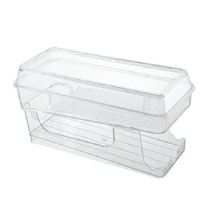 doitool rolling-type can storage rack clear organizer box clear bottle storage rack beverages soda canned food organizer soda can rack can drink storage rack transparent can organizer cans