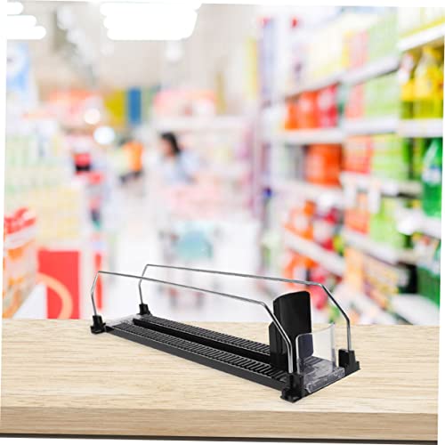 Refrigerator Beverage Shelf Drink Dispenser Fridge Organizer 2pcs Drink Pusher Air Curtain Cabinet Black Abs Freezer Vending Machine Beverage Dispenser Fridge Drink Pusher