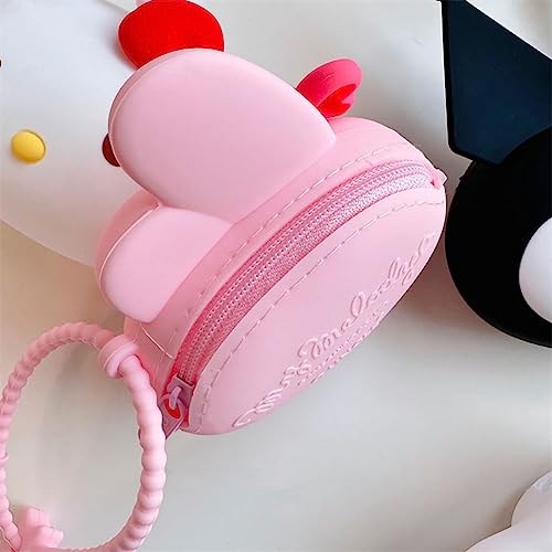 Cute Coin Purse Keychain, Small Coin Purse for Women, Bunny Coin Purse, Bunny Silicone Pouch, Kawaii Coin Purse Pouch, Coin Pouch for Backpack Decoration