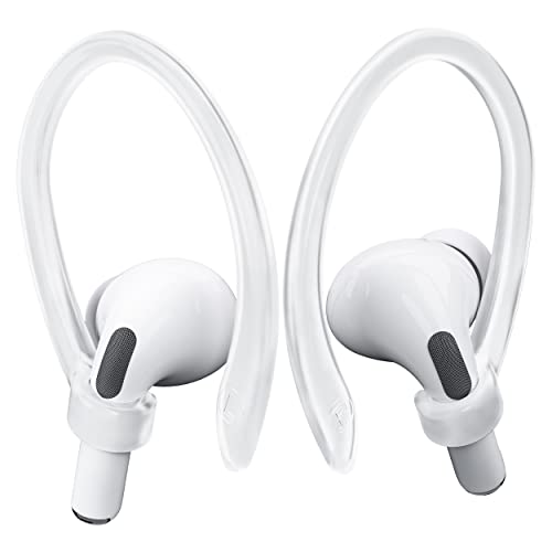 ICARERSPACE 2 Pairs AirPods Ear Hooks for AirPods Pro 2, AirPods Pro, AirPods 3, 2 & 1, Upgraded Anti Slip Sports Clip Hooks for AirPods 1, 2, 3, Pro and Pro 2 – Transparent