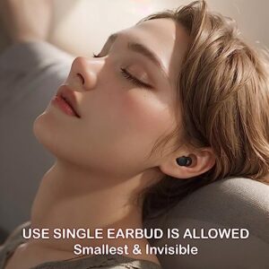 wedoking Comfortable Sleep Earbuds for Side Sleepers, Invisible Earbuds Wireless Bluetooth Sleeping Earbuds, Noise Blocking Headphones for Sleeping Discreet Earphones for Music, Home, Work