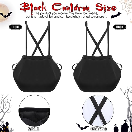Toulite Halloween Black Cauldron Costume with Shoulder Strap Pot Costume for Adult Party Cosplay Funny Accessories
