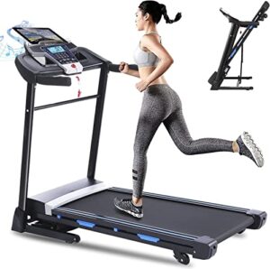 ancheer treadmill 3.25hp motor, treadmills with auto incline 15%, electric running machine for home gym cardio training, 300lb capacity foldable treadmill for home