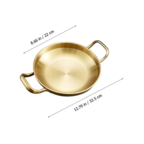 Cabilock Amphora Pan Instant Hot Pot Ramen Noodle Cooker Korean Hot Pot Instant Cooker Pasta Pots Stir Fry Pan Kitchen Ramen Pot Stainless Steel Pot Household Kitchenware Small Hot Pot Tool