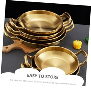 Cabilock Amphora Pan Instant Hot Pot Ramen Noodle Cooker Korean Hot Pot Instant Cooker Pasta Pots Stir Fry Pan Kitchen Ramen Pot Stainless Steel Pot Household Kitchenware Small Hot Pot Tool