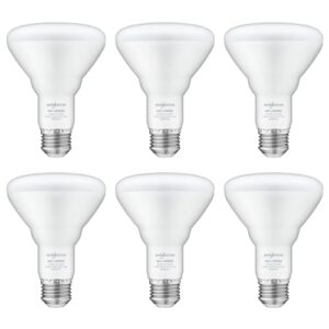 shinestar 6-pack br30 led bulb 65w equivalent, recessed light bulbs, 2700k warm white, dimmable, 650lm, e26 base