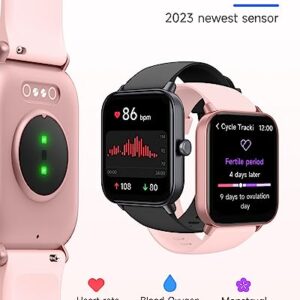 TOOBUR Smart Watch for Women Alexa Built-in, 1.8" Compatible Android iPhone, Answer&Make Call/Heart Rate/Step Counter/Sleep Tracker/100 Sports, Fitness Tracker Watch IP68 Waterproof Swimming