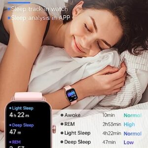 TOOBUR Smart Watch for Women Alexa Built-in, 1.8" Compatible Android iPhone, Answer&Make Call/Heart Rate/Step Counter/Sleep Tracker/100 Sports, Fitness Tracker Watch IP68 Waterproof Swimming