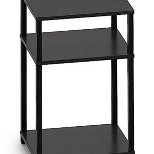 WOODYNLUX Nightstand Side Table, End Table with Shelves, Tall Bedside Table, Night Stand Accent Table for Living Room, Bedroom, Black.