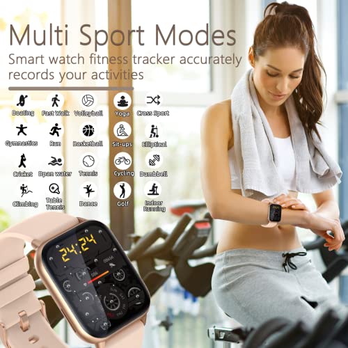 Smart Watch (Answer/Make Call), 1.9" Smartwatch Fitness Tracker for Android and iOS Phones with Heart Rate Sleep Tracking, Multi Sport Modes, Blood Oxygen, Ai Voice,Waterproof Watch for Women Men