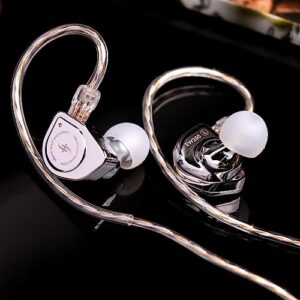 Linsoul SIMGOT EW200 10mm SCP Diaphragm Dynamic Driver in-Ear Earphones with All Metal Body, Detachable 0.78mm 2pin Silver-Plated OFC Cable for Audiophiles Musicians