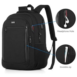 Laptop Backpack Travel, School Backpack with Usb Charging Port for Men Womens Anti Theft Water Resistant College School Bookbag Business Computer Backpack Fits 17.3 Inch Notebook Over 3 Years Old