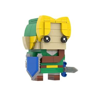 vonado breath of the wild link building block toy for kids and adults ideas surprise gift, unique botw decorations and building toy, ocarina of time link for gift for game model collectors (156 pcs)