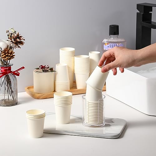 AOZITA 70 Pack 3 oz Paper Cups, White Mouthwash Cups, Disposable Bathroom Cups, Espresso Cups, Paper Cups for Party, Picnic, BBQ, Travel, and Event
