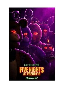 mcermr five nights at freddy's poster 2023 fnaf movie posters prints bedroom decor silk canvas for wall art print gift home decor unframe poster 11x17inch 28x43cm