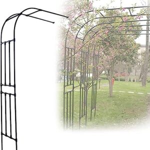 Rose Arch Half Arch,Weatherproof Garden Arch Arbors Garden Gazebo,Pergola Climbing Aid Trellis Archway for Climbing Plants,Half Rose Arch for Indoor/Outdoor/Garden Lawn/Wedding,Black,240 * 240cm