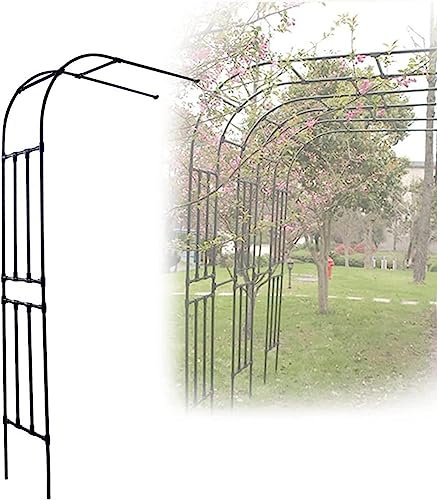 Rose Arch Half Arch,Weatherproof Garden Arch Arbors Garden Gazebo,Pergola Climbing Aid Trellis Archway for Climbing Plants,Half Rose Arch for Indoor/Outdoor/Garden Lawn/Wedding,Black,240 * 240cm