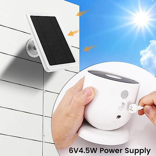 Camera Solar Panel Charger Only Compatible with Google Nest Cam Outdoor or Indoor, Battery - 2nd Generation, 6V4.5W Fast Charging, 13Ft Charging Cable