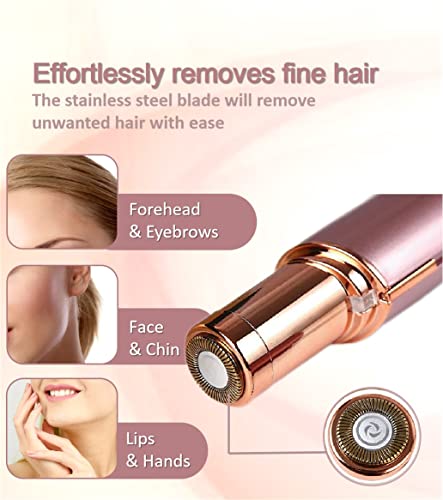 Facial Hair Remover for Women Face,Facial Hair Removal for Women,Women's Shaving & Hair Removal,Lip Hair,Bikini Hair,Armpit Hair, Safe and Painless Rose Gold