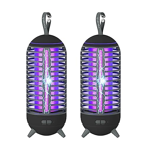 Bug Zapper Outdoor & Bug Zapper Indoor & Portable Camping Bug Zapper USB Mosquito Zapper Fly Trap,Bug Zapper Electric Trap Ideal for Fly Traps (2 Pack)