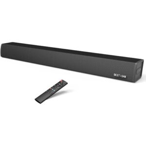 bestisan sound bar, wired and wireless soundbar for tv, home theater surround sound system sound bars for tv with hdmi-arc, optical/coaxial/rca connection (black)