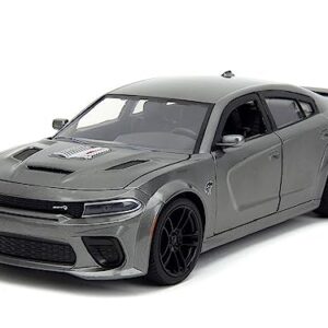 2021 Charger SRT Hellcat Gray Metallic Fast X (2023) Movie 1/24 Diecast Model Car by Jada 34472