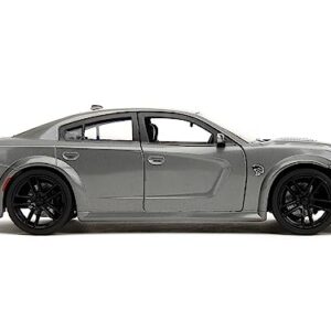 2021 Charger SRT Hellcat Gray Metallic Fast X (2023) Movie 1/24 Diecast Model Car by Jada 34472