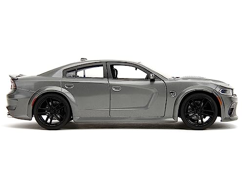 2021 Charger SRT Hellcat Gray Metallic Fast X (2023) Movie 1/24 Diecast Model Car by Jada 34472